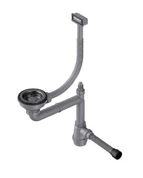 Арматура для одночашевых моек с прямоугольным переливом WK-1-GM