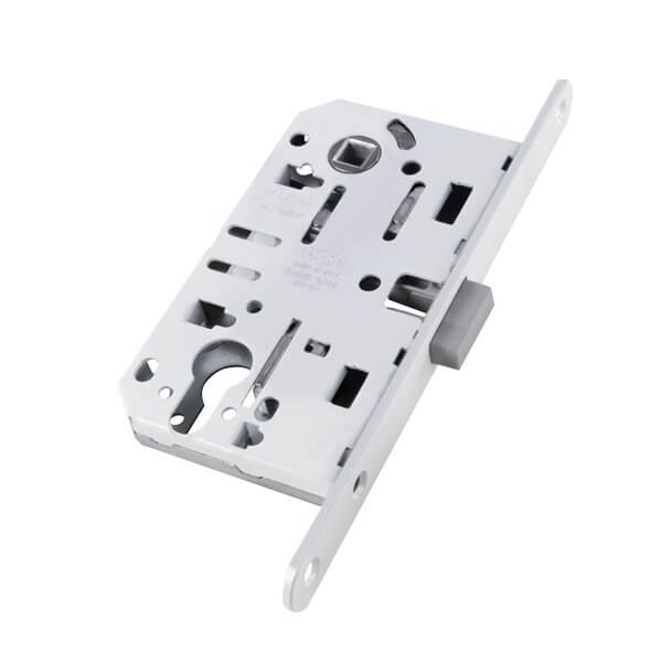 Замок межкомнатный AGB под цилиндр магнитный MEDIANA POLARIS B06103.50.FM (белый)