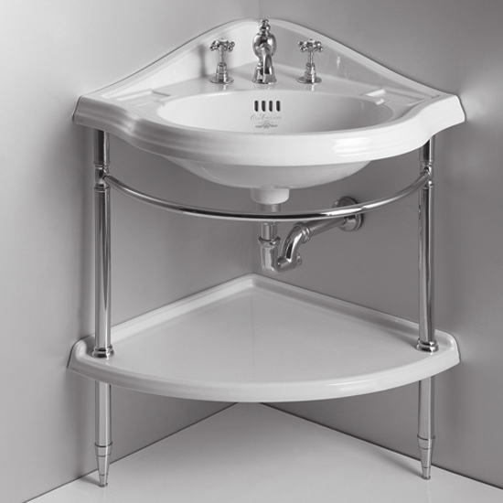 Раковина с консолью и полкой угловая Simas Arcade AR884