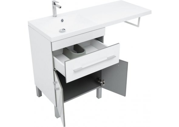 Тумба с раковиной напольная Aquanet "Верона 120" L белая 