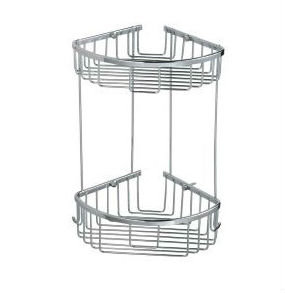 Полка-решетка двойная угловая хром 22х22 Classic C22-2