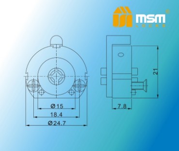Цилиндровый механизм MSM с крестообразным ключом KR1