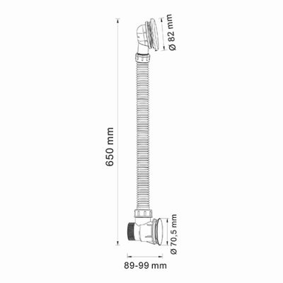 Слив-перелив для ванны WasserKraft Isar A055