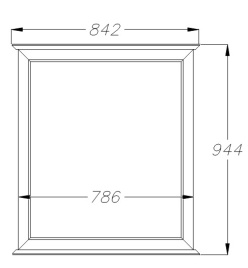Зеркало Opadiris "Кантара 85"слоновая кость