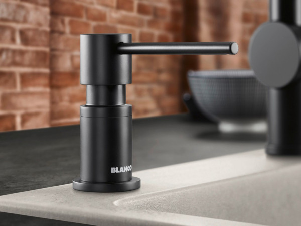 Дозатор Blanco Lato (черный матовый)