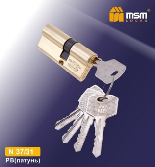 Цилиндровый механизм простой MSM ключ-ключ N37/31mm
