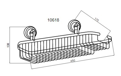 Настенный держатель для губки большая Boheme MEDICI 10618