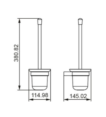 Держатель с туалетным ершиком Aquanet 5688