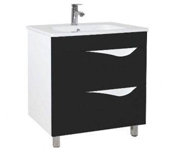 Тумба с раковиной напольная Bellezza "Эйфория 105" черная