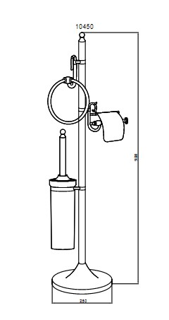Стойка напольная Boheme BRILLANTE трехпозиционная 10450