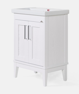 Тумба с раковиной ValenHouse Эйвори-60 ясень/белая