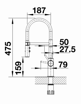 Смеситель для кухни Blanco Catris-S Flexo