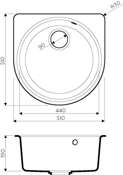Кухонная мойка Omoikiri Akegata 51