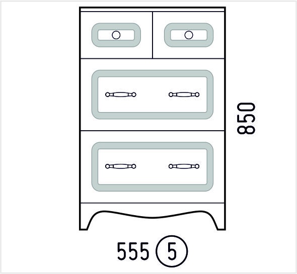 Комод COROZO "Классика 55" белый