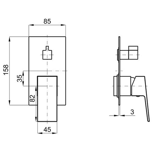 Смеситель для душа Noken Project Square N186490048