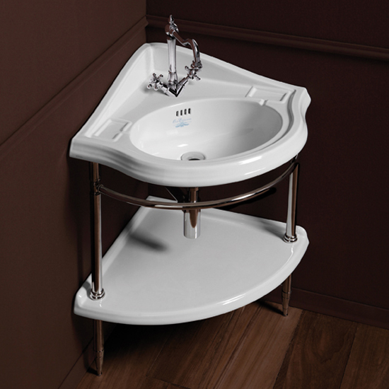 Раковина с консолью и полкой угловая Simas Arcade AR884