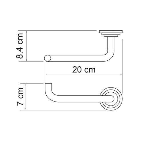 Держатель туалетной бумаги WasserKraft Ammer K-7096