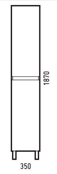 Шкаф-пенал подвесной COROZO "Альтаир 60" белый