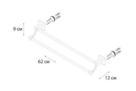 Полотенцедержатель FIXSEN Metra трубчатый 2-ой FX-11102
