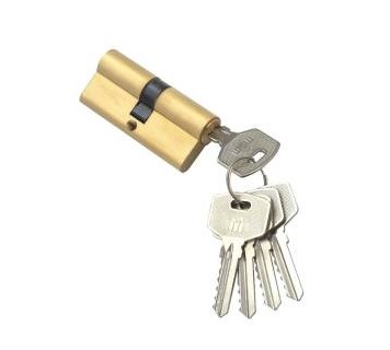 Цилиндровый механизм простой MSM ключ-ключ N90mm PB полированная латунь