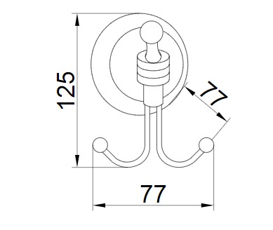 Крючок Boheme  двойной HERMITAGE GOLD 10355