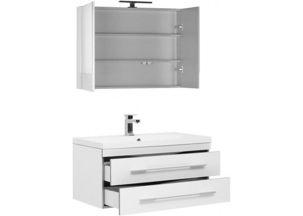 Мебель для ванной Aquanet "Верона 90" белый (2 ящика)