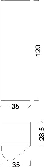 Шкаф-пенал подвесной Armadi Art 836-D дуб темный