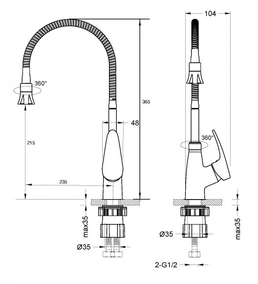 Смеситель для кухни Lemark Linara LM0413C