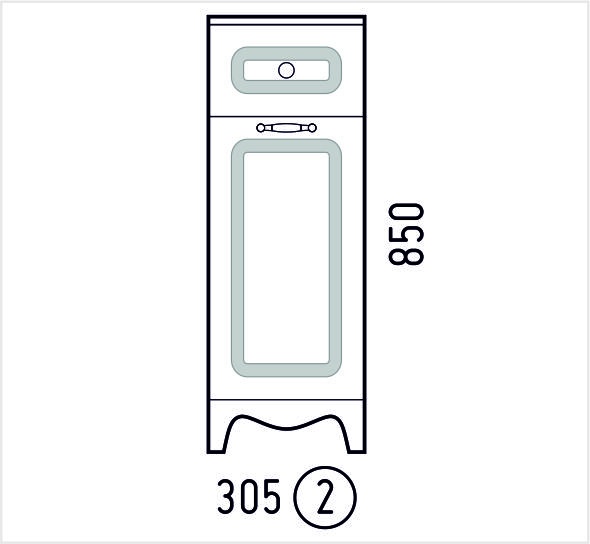 Комод COROZO "Классика 30" белый