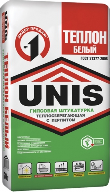 Штукатурка гипсовая UNIS Теплон Белый 