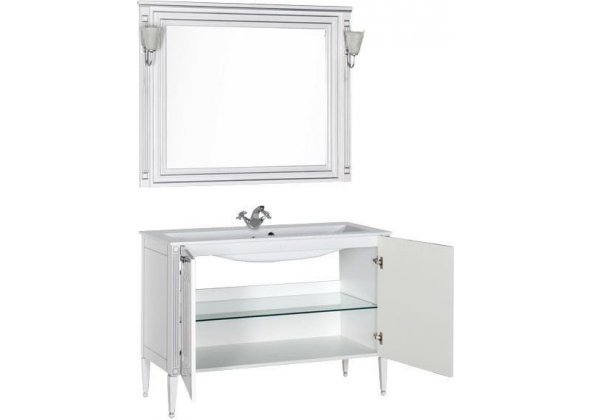 Мебель для ванной Aquanet "Паола 120" белый/серебро