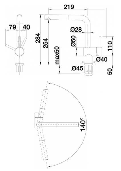 Смеситель для кухни Blanco Linus-S с выдвижным душем (нержавеющая сталь)