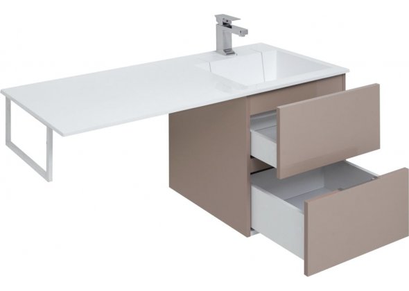 Тумба с раковиной Aquanet "Алвита 120" R капучино