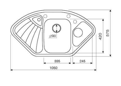 Кухонная мойка Lava A3