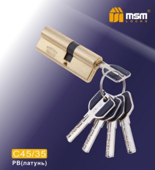 Цилиндровый механизм перфорированный MSM ключ-ключ C45/35mm