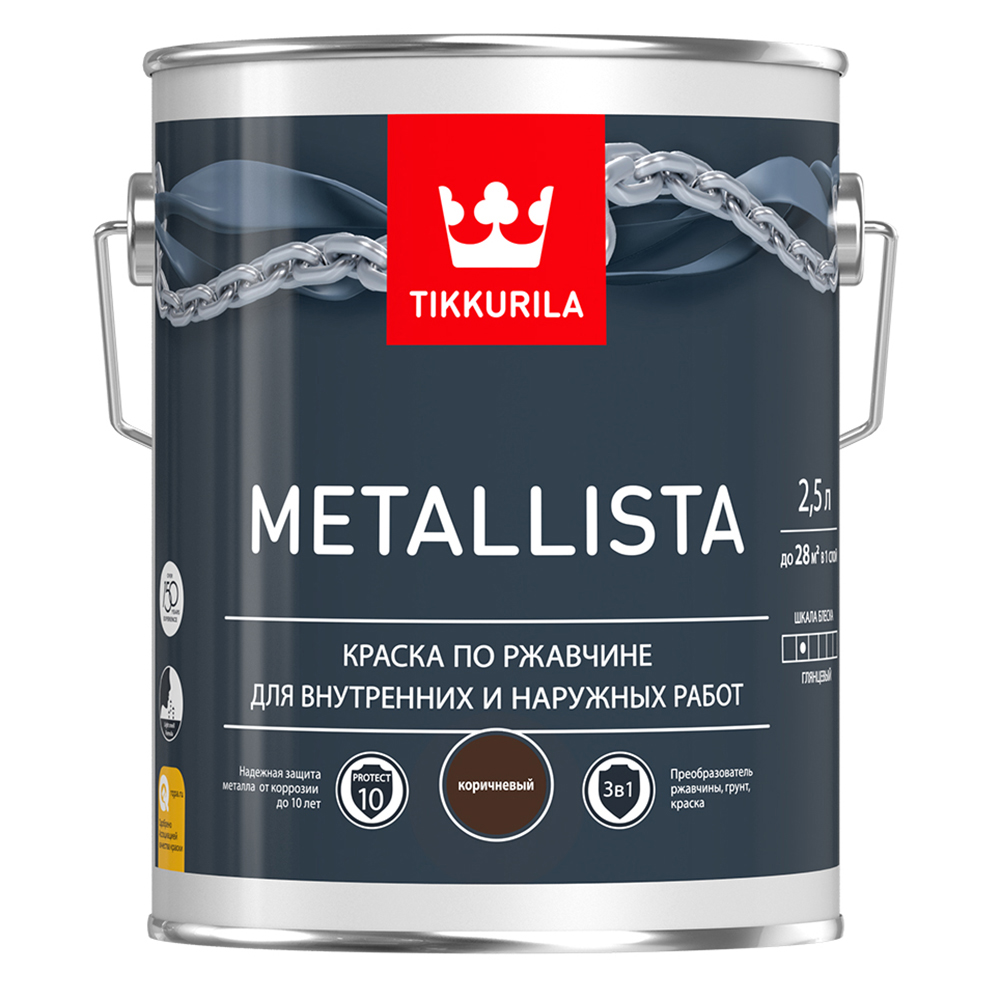 Краска Tikkurila Metallista по ржавчине с молотковым эффектом