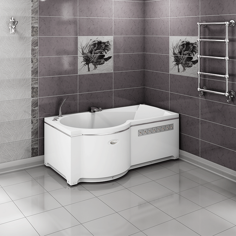 Фронтальная панель к ванне с горизонтальной декоративной вставкой "Арт-мозаика" Radomir Валенсия R