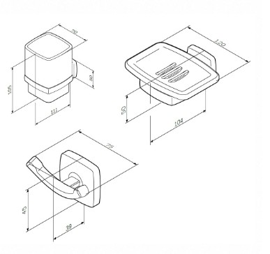 Комплект мебели для ванной комнаты AM.PM Gem S BK91GF