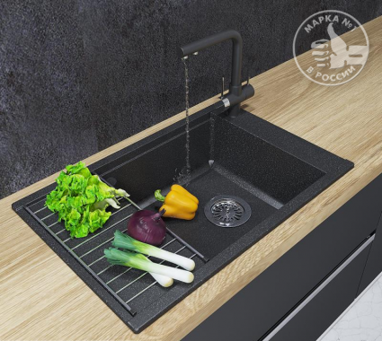 Кухонная мойка Aquaton Делия 78 1A715132DE210 графит