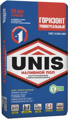 Пол наливной Unis Горизонт универсальный тонкий быстротвердеющий 20 кг