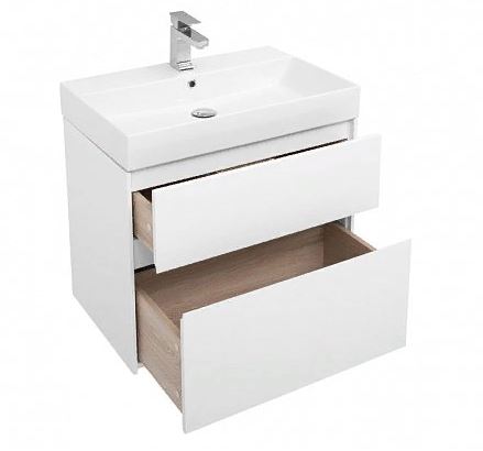 Тумба с раковиной Aquanet "Бруклин 70" белая