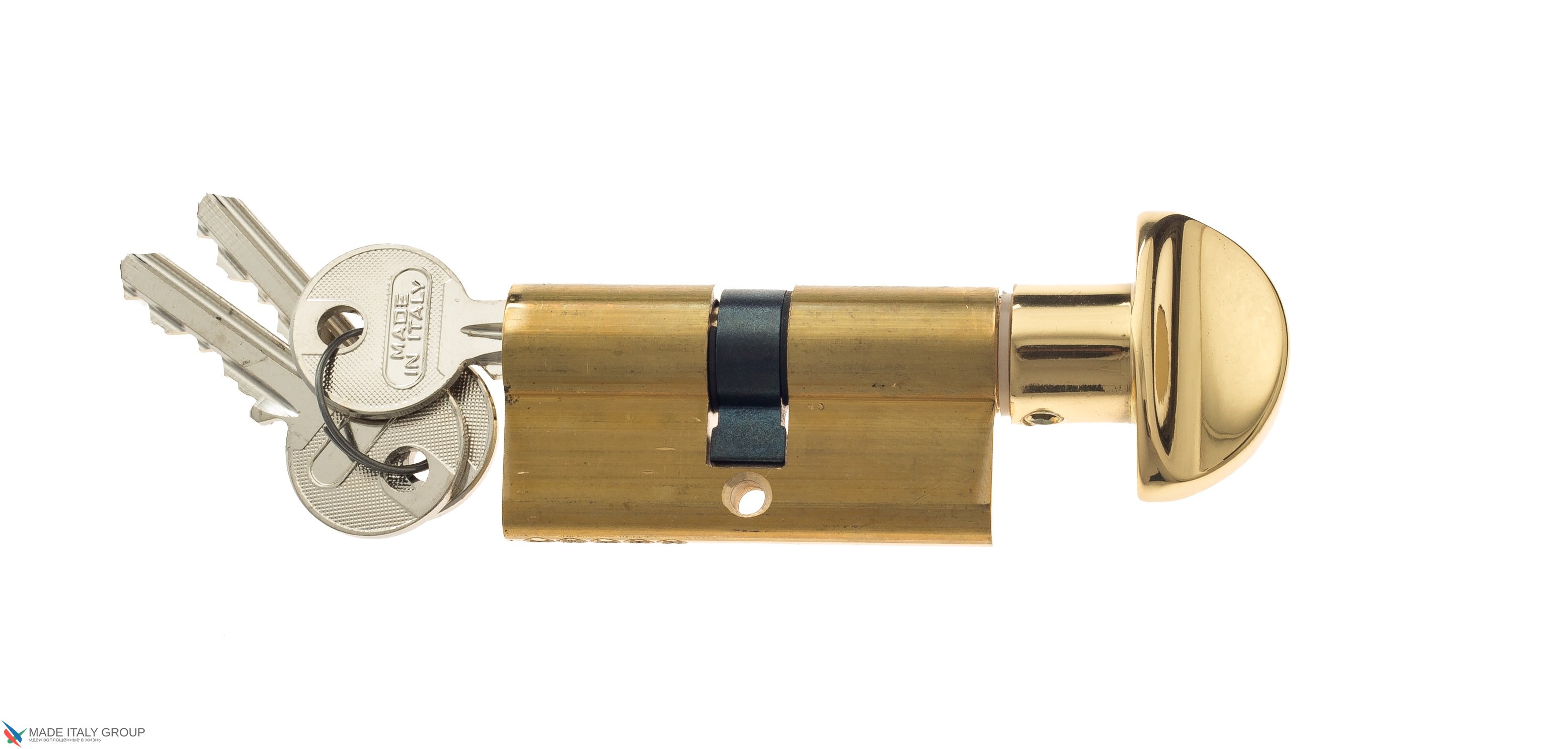 Цилиндровый механизм Venezia 25/10/35 полированная латунь ключ-вертушка