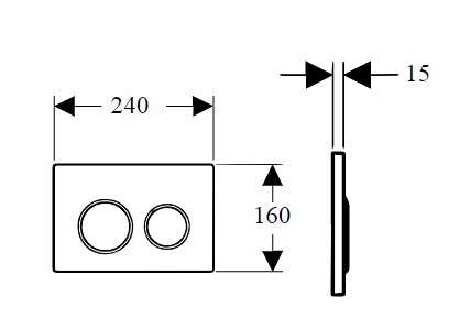 Кнопка смыва Boheme CHROMO 656