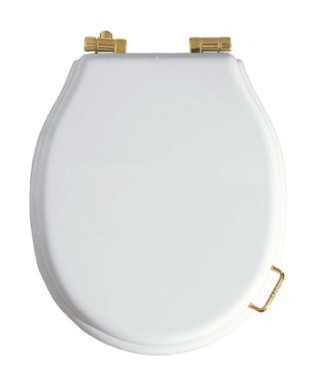 Крышка-сиденье Boheme Vogue 906-W-G белый петли золото