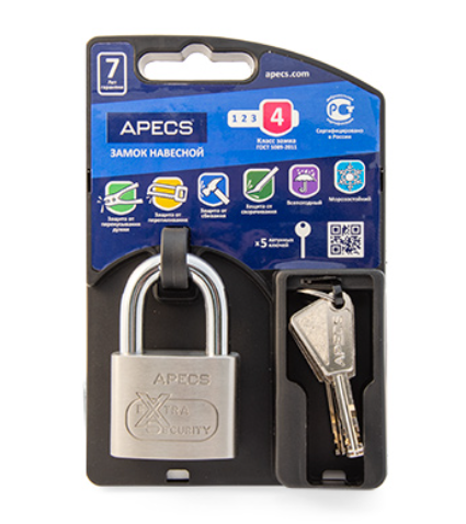 Замок навесной Apecs Premier PDS-XS-50