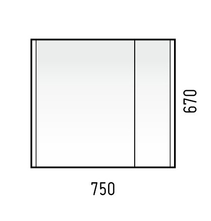 Зеркало-шкаф COROZO "Верона 75"