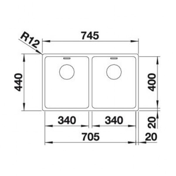 Кухонная мойка Blanco Andano 340/340-IF