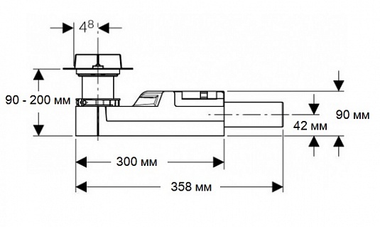 Душевой лоток Geberit CleanLine высота стяжки 90мм