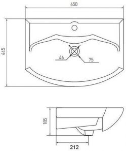 Тумба с раковиной Aquaton АРИЯ 65 Н 1A1234K0AA010