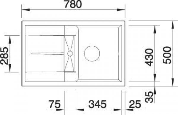 Кухонная мойка Blanco Metra 45S